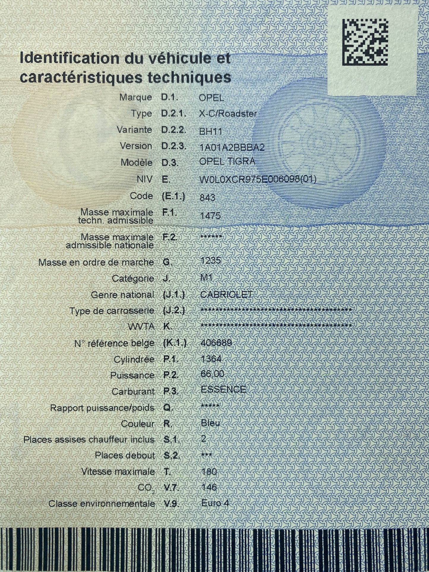 Opel Tigra 1400 essence